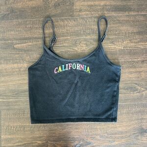 Hollister Black California Crop Top